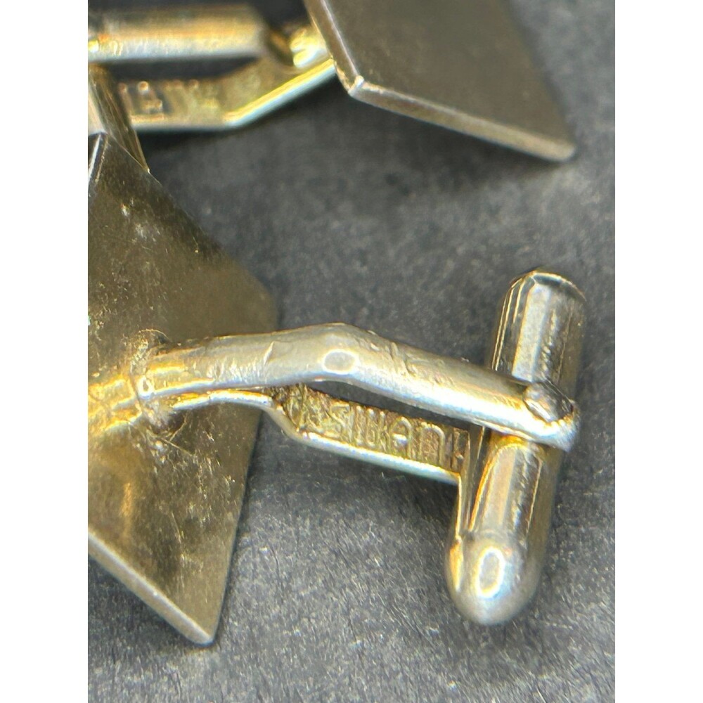 Swank Vintage Rectangular Cufflinks Signed Geomet… - image 6